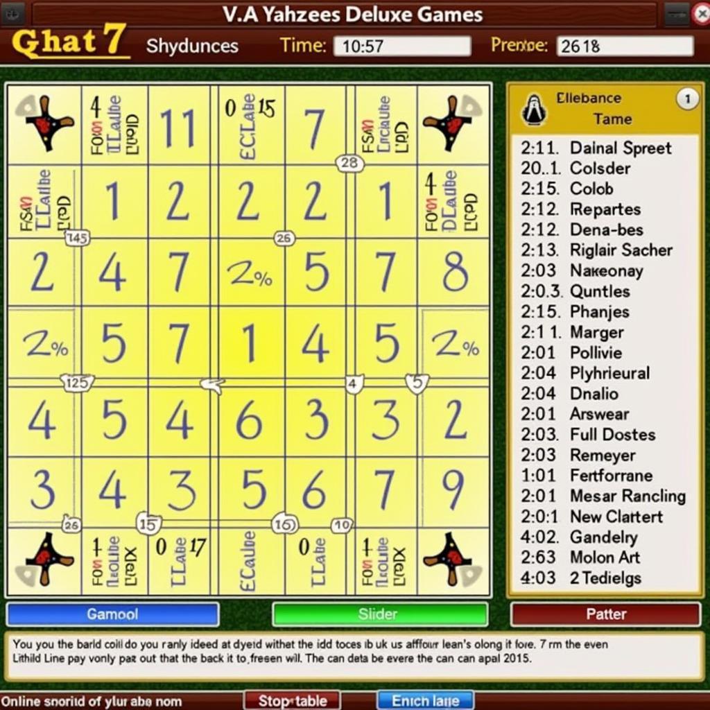 Yahtzee Deluxe Gameplay Screenshot