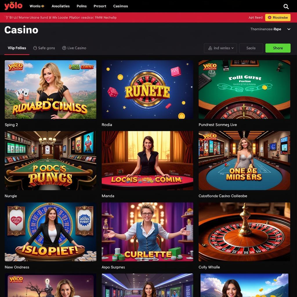 Yolo Casino Game Selection