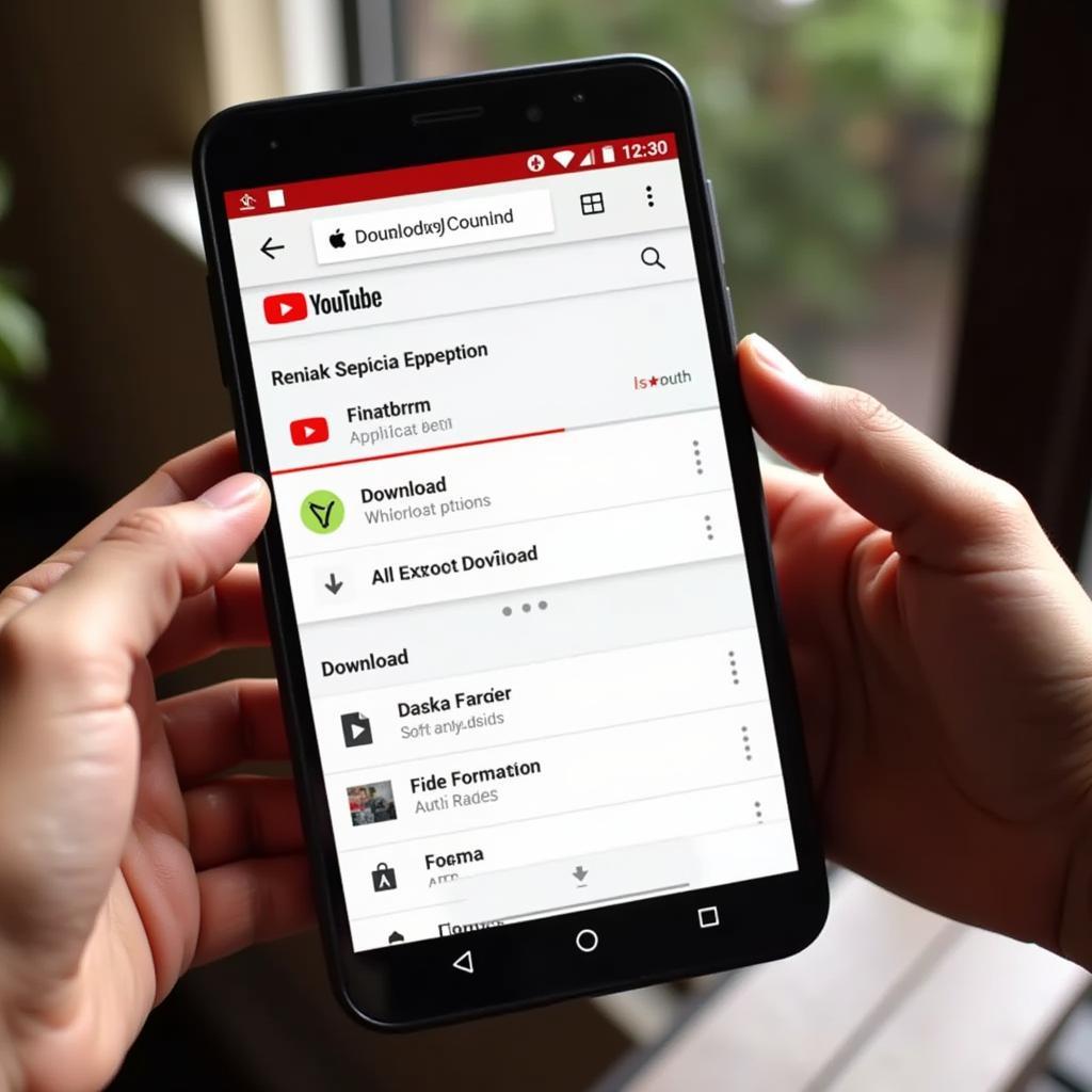 YouTube Download App on Android Smartphone