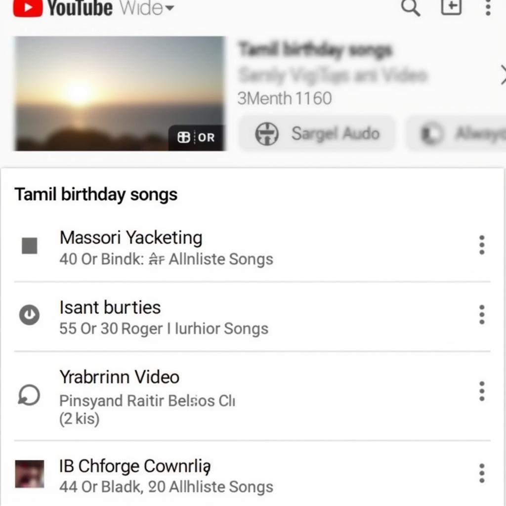 YouTube Music interface on a laptop