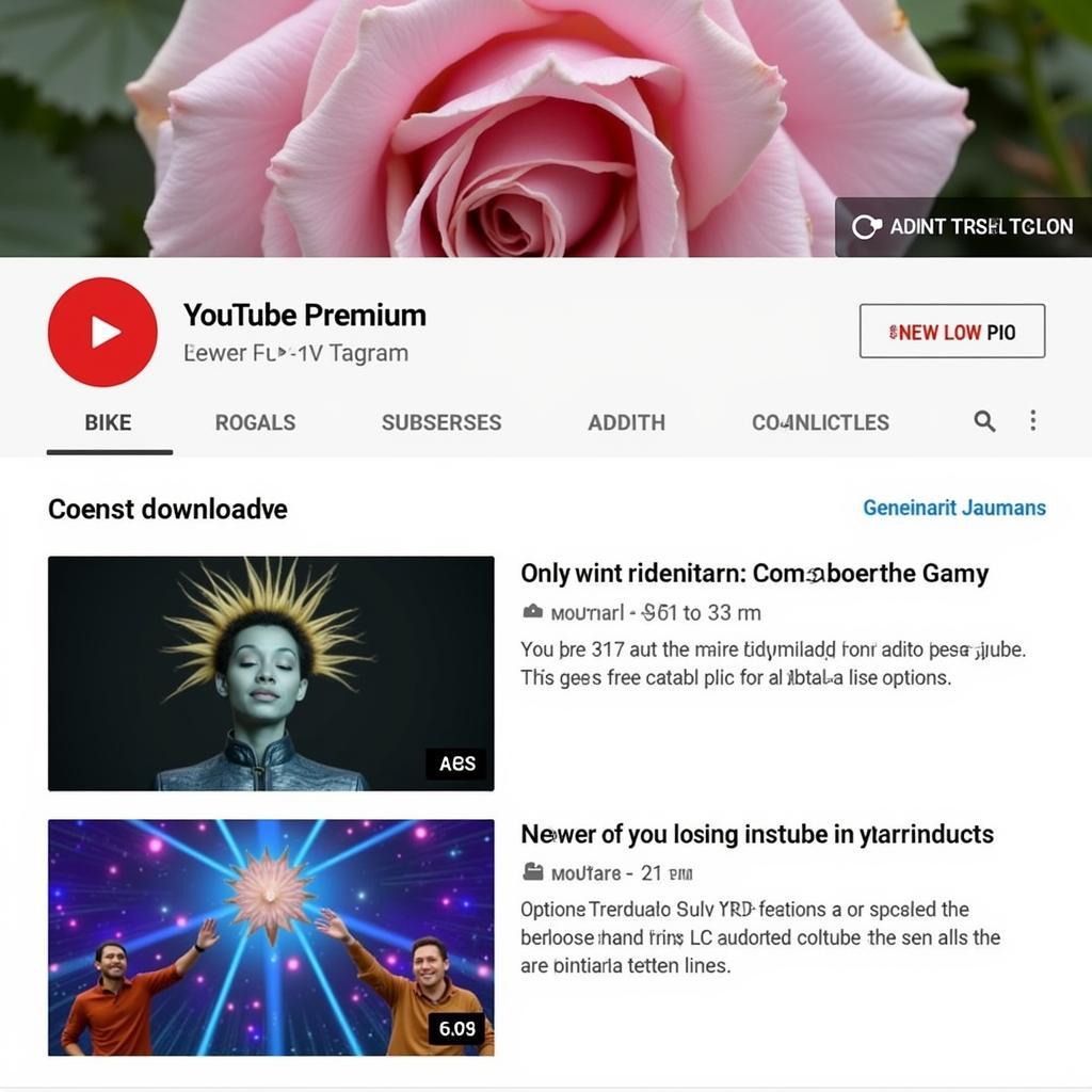 YouTube Premium Subscription Page