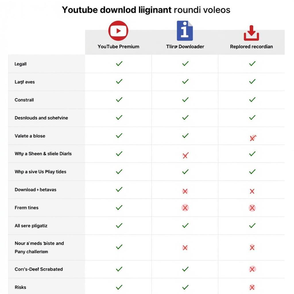 YouTube Video Download Comparison Chart