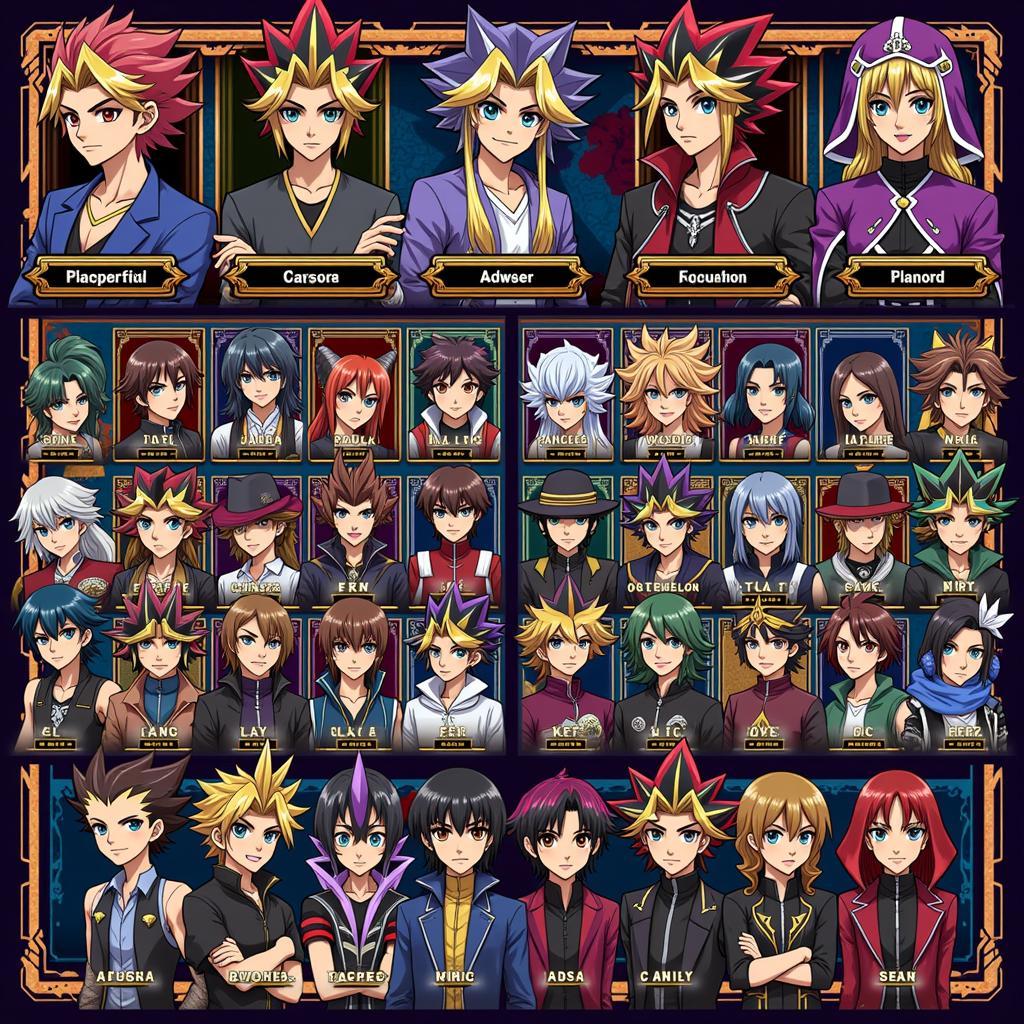 Yu-Gi-Oh! Millennium Duels Character Select Screen