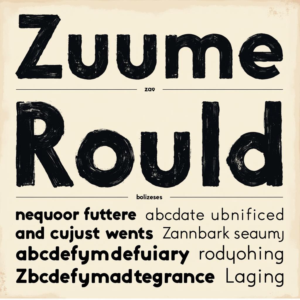 Example of Zuume Rough Bold Font