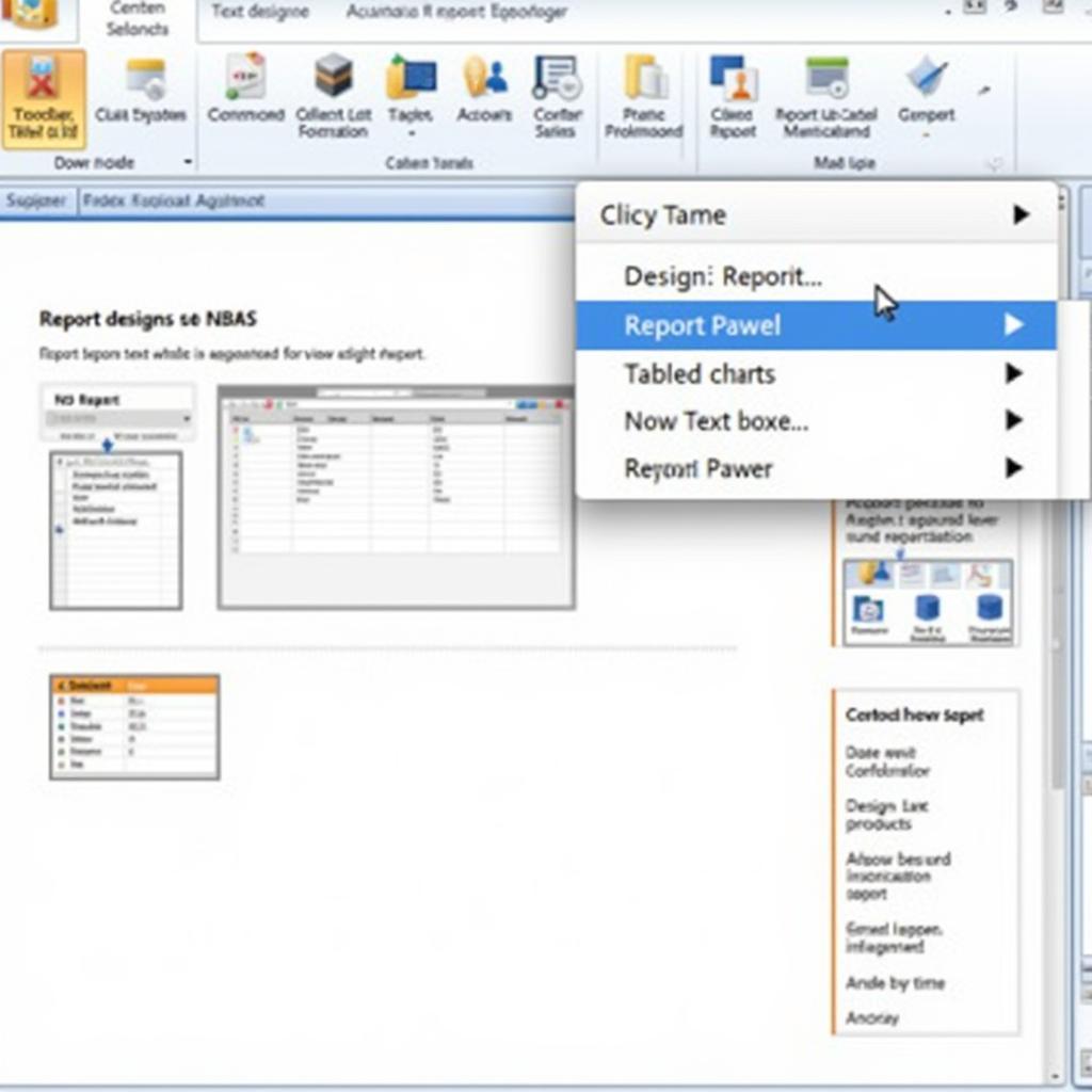 Acumatica Report Designer Interface