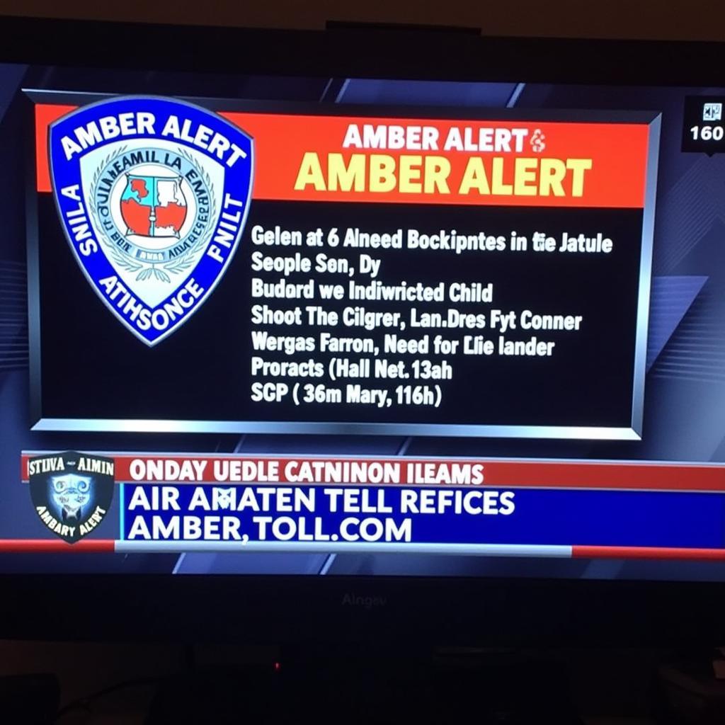 Amber Alert Broadcast on Television