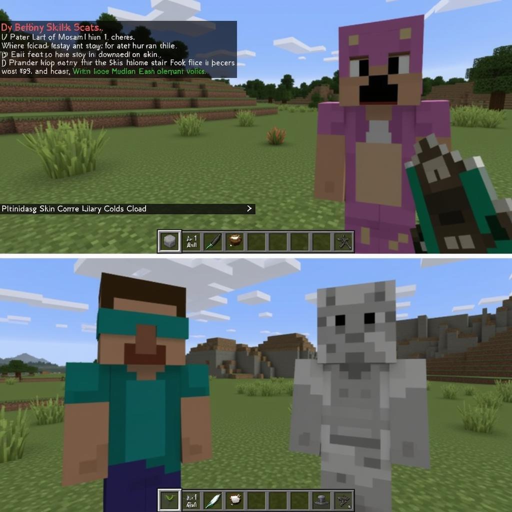 Applying Minecraft Skins within Minecraft Education Edition