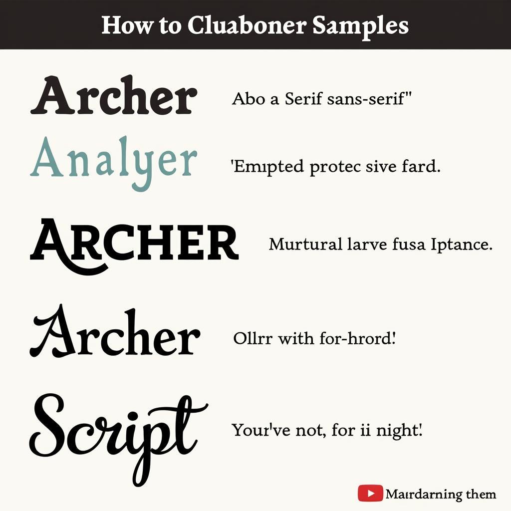 Examples of Archer Fonts Paired with Other Fonts