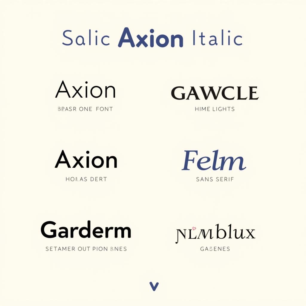 Axion Italic Font Pairing Examples