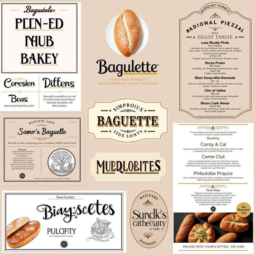 Baguette Font Design Examples