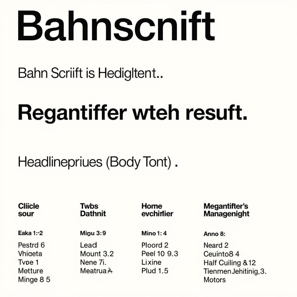 Bahnschrift Font Example Usage