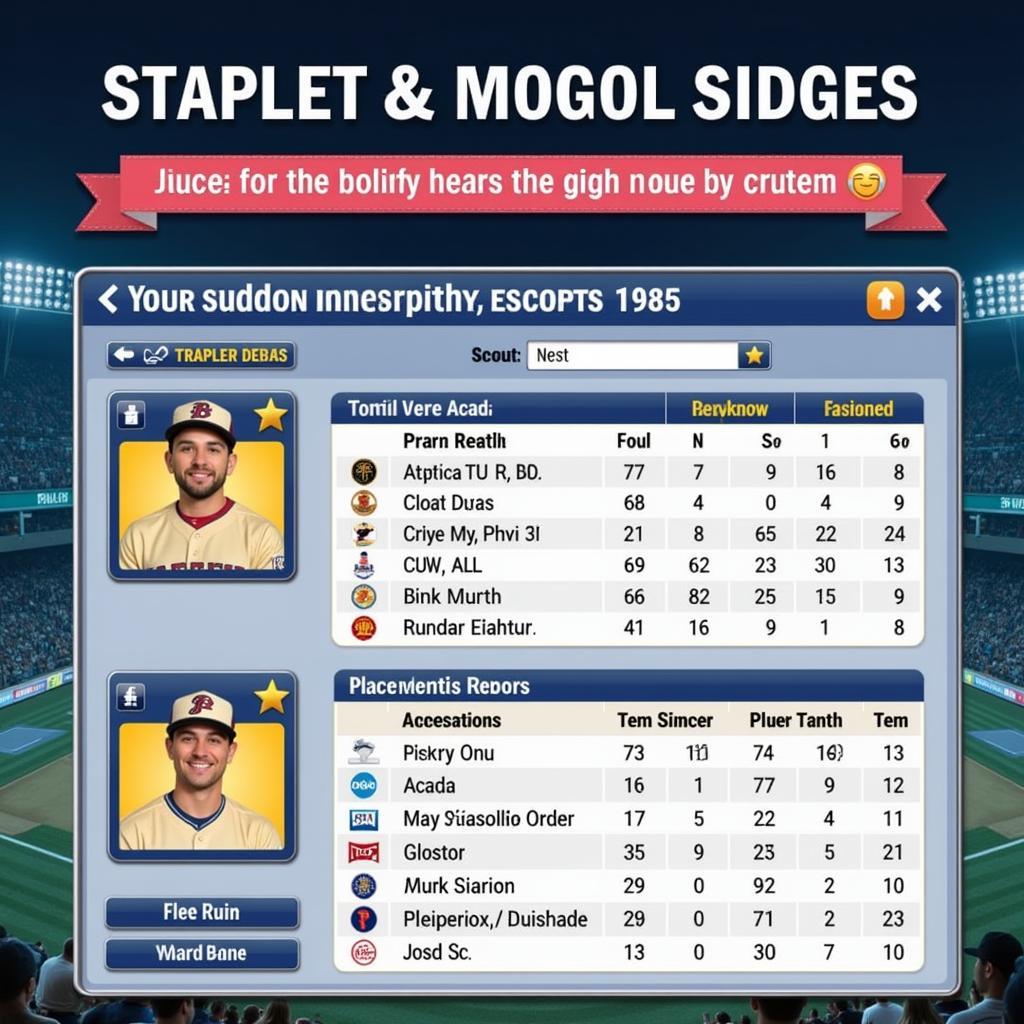 Baseball Mogul 2023 Drafting Interface