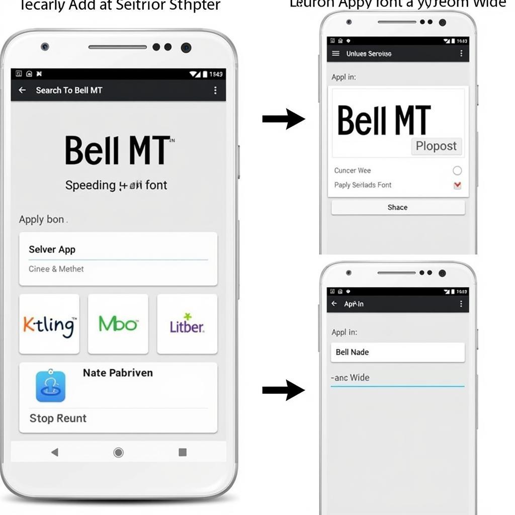 Installing Bell MT with an Android Font Installer App