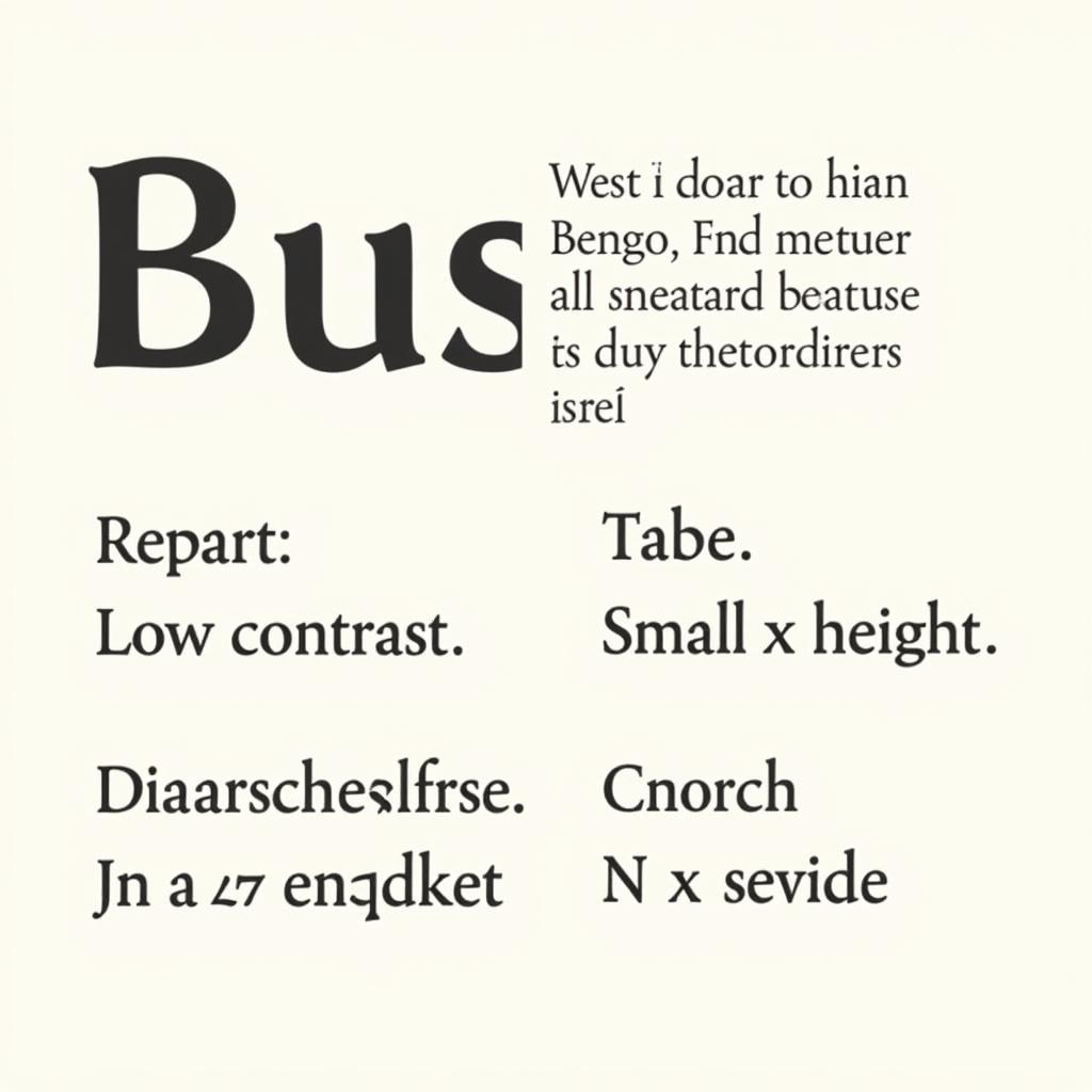 Bembo Typeface Characteristics