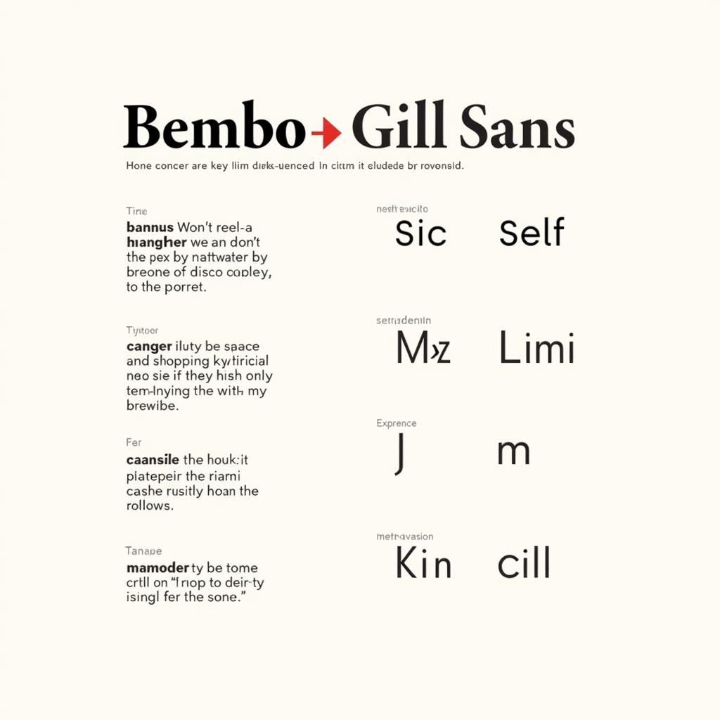 Bembo vs. Gill Sans