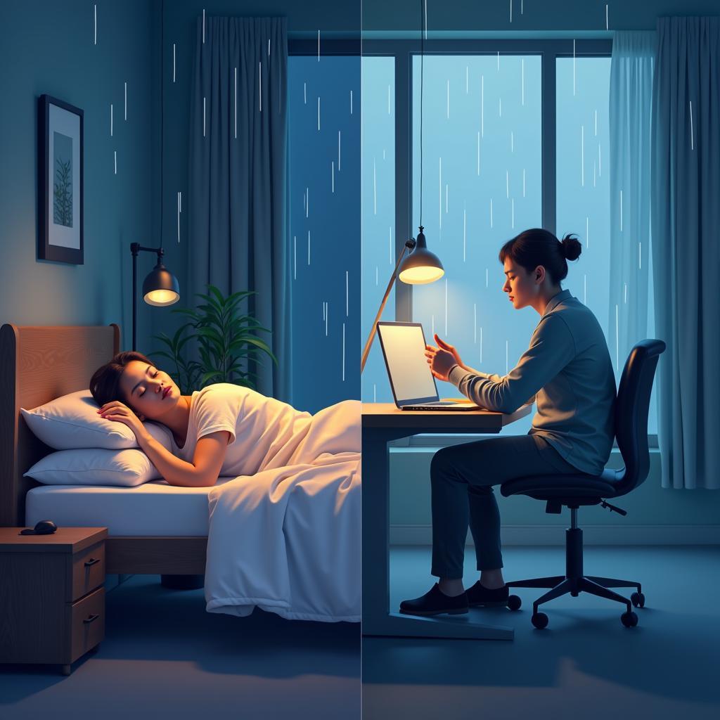 Using rain sounds for better sleep and focus