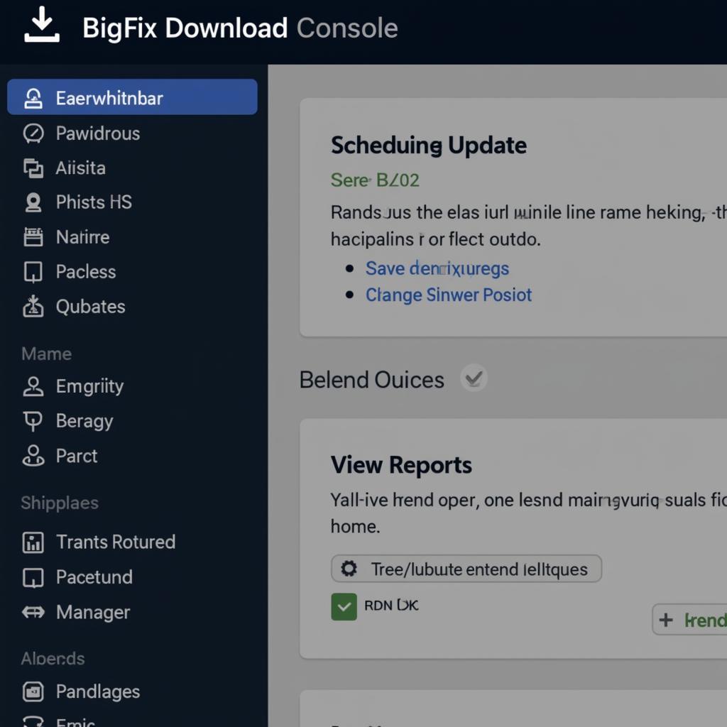 BigFix Download Interface