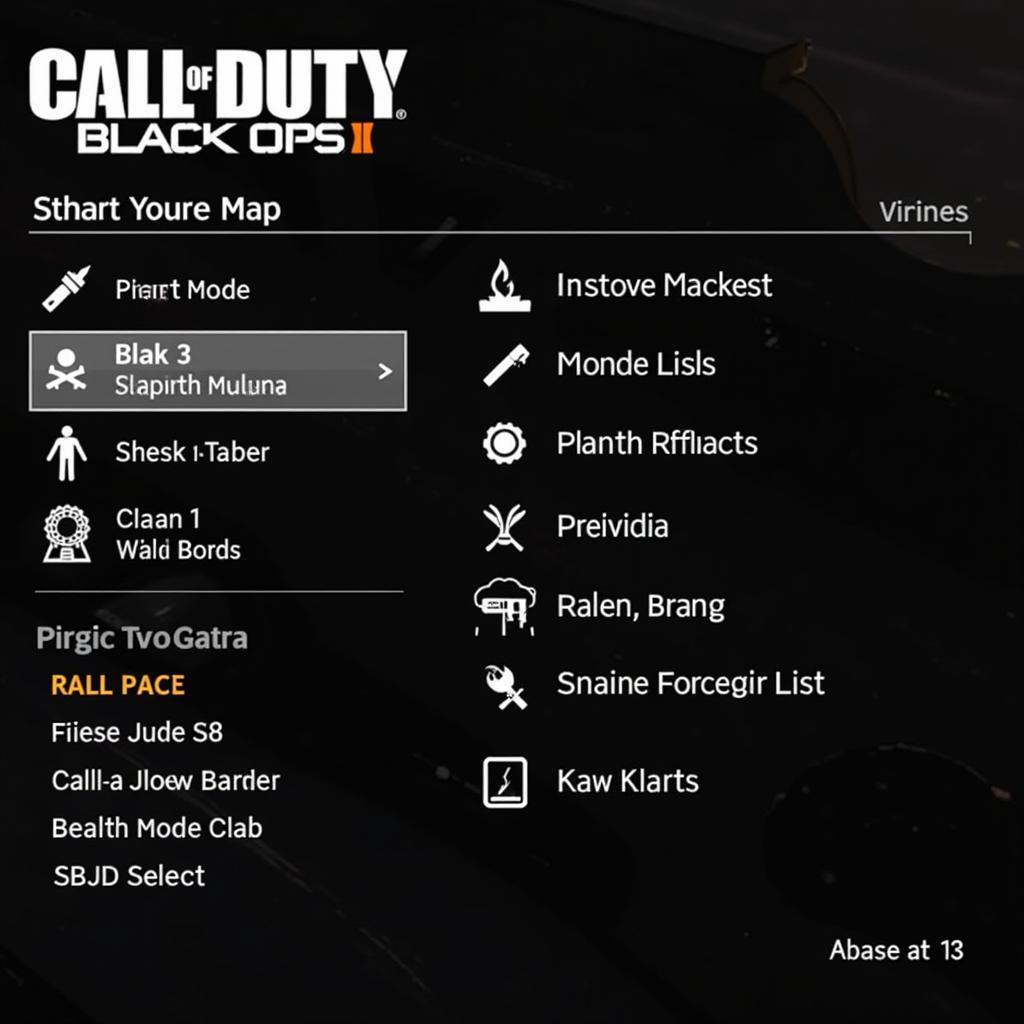 Black Ops 2 Multiplayer Lobby on PlayStation 3