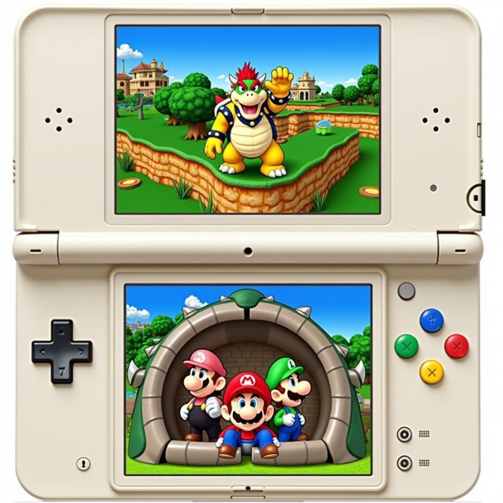 Bowser's Inside Story Dual Screen Gameplay