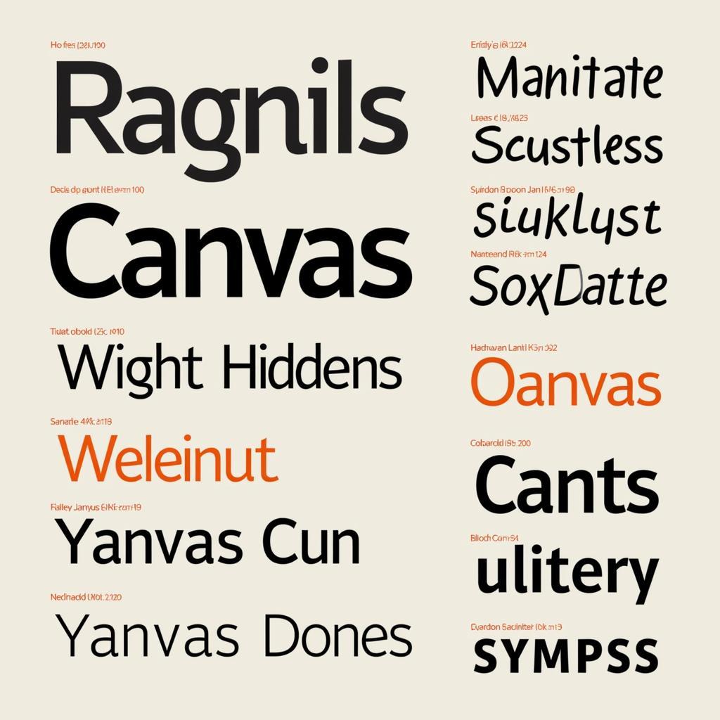 Canvas Font Family Variations