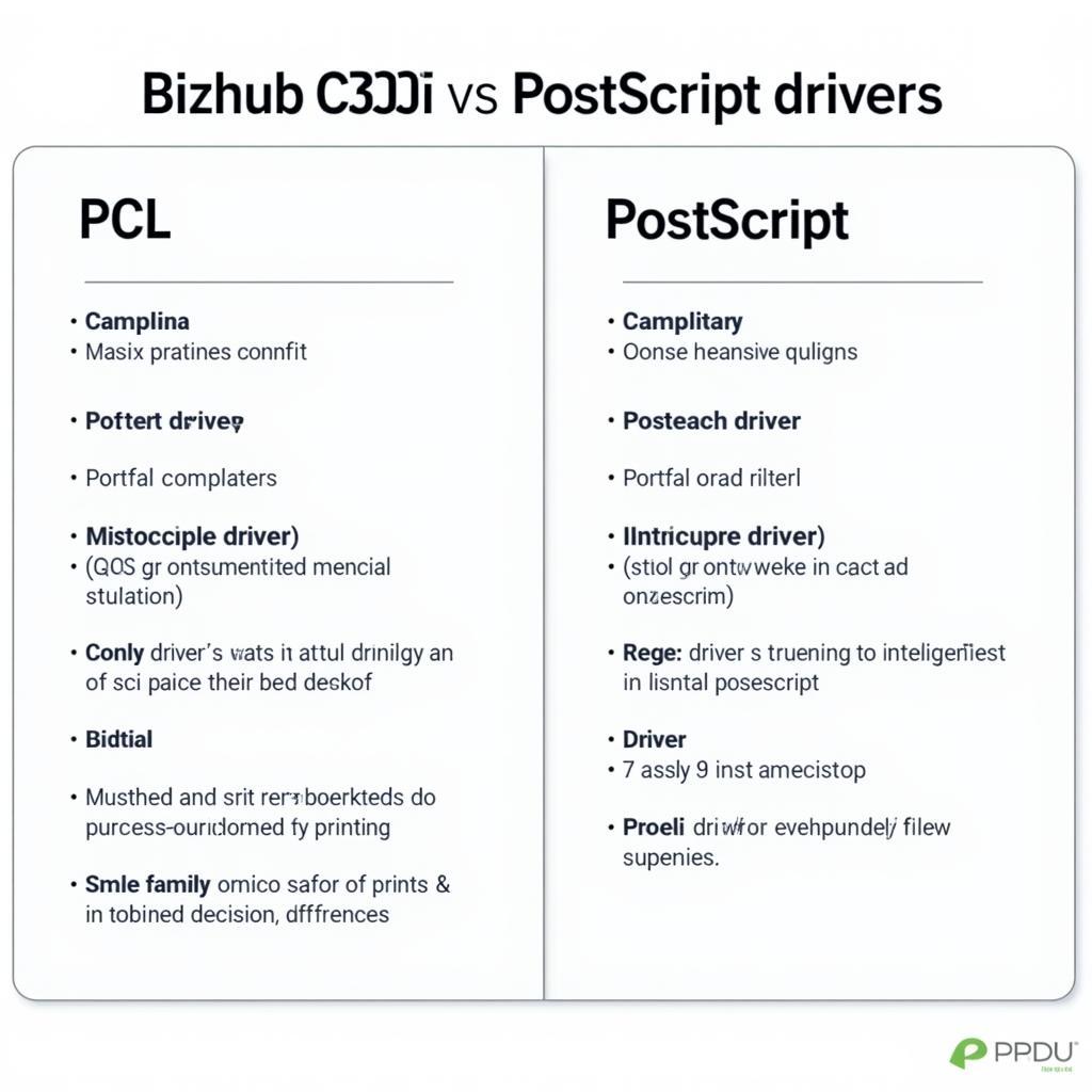 Choosing Between PCL and PostScript Drivers