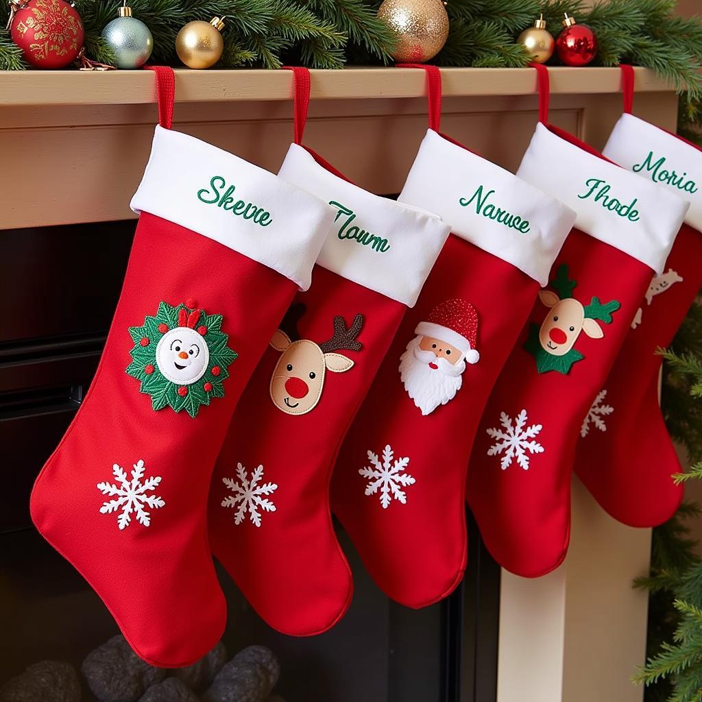 Christmas Embroidery Stocking Designs