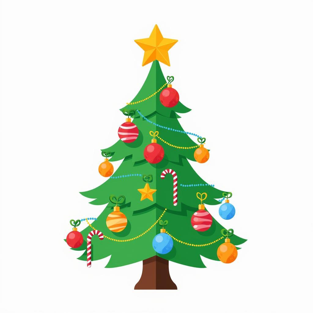 Free Christmas Tree SVG with Ornaments