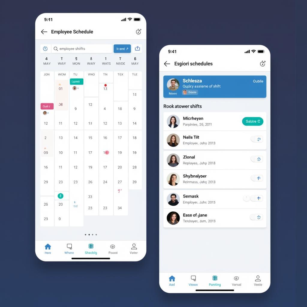 Chronotek App Employee Scheduling Interface