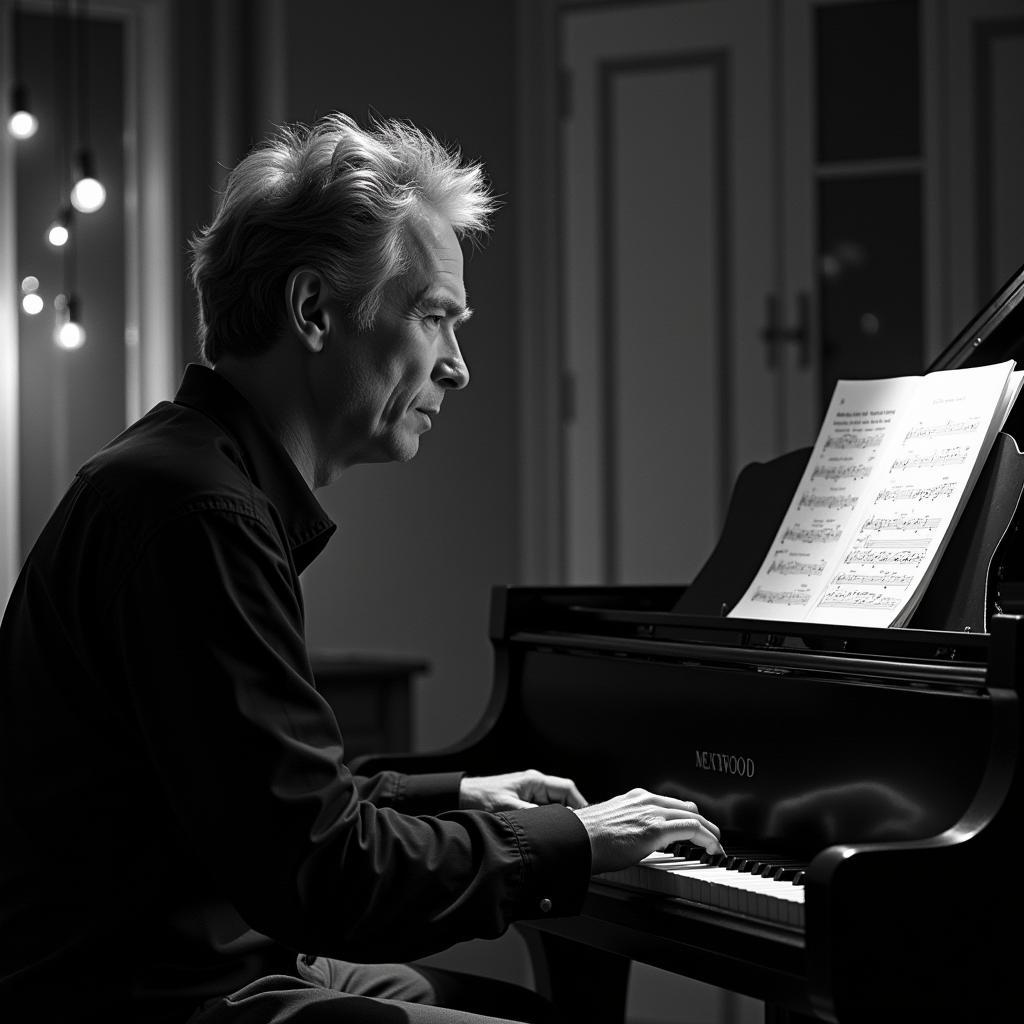 Clint Eastwood composing music