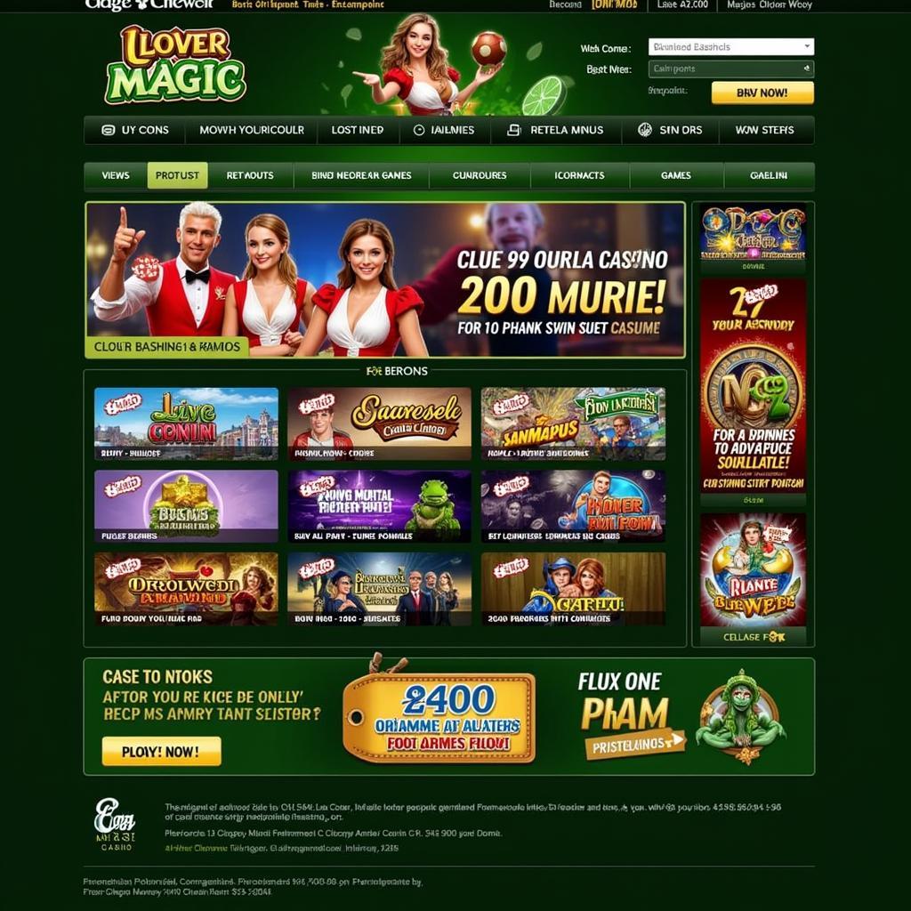 Clover Magic Casino APK Download Homepage Screenshot