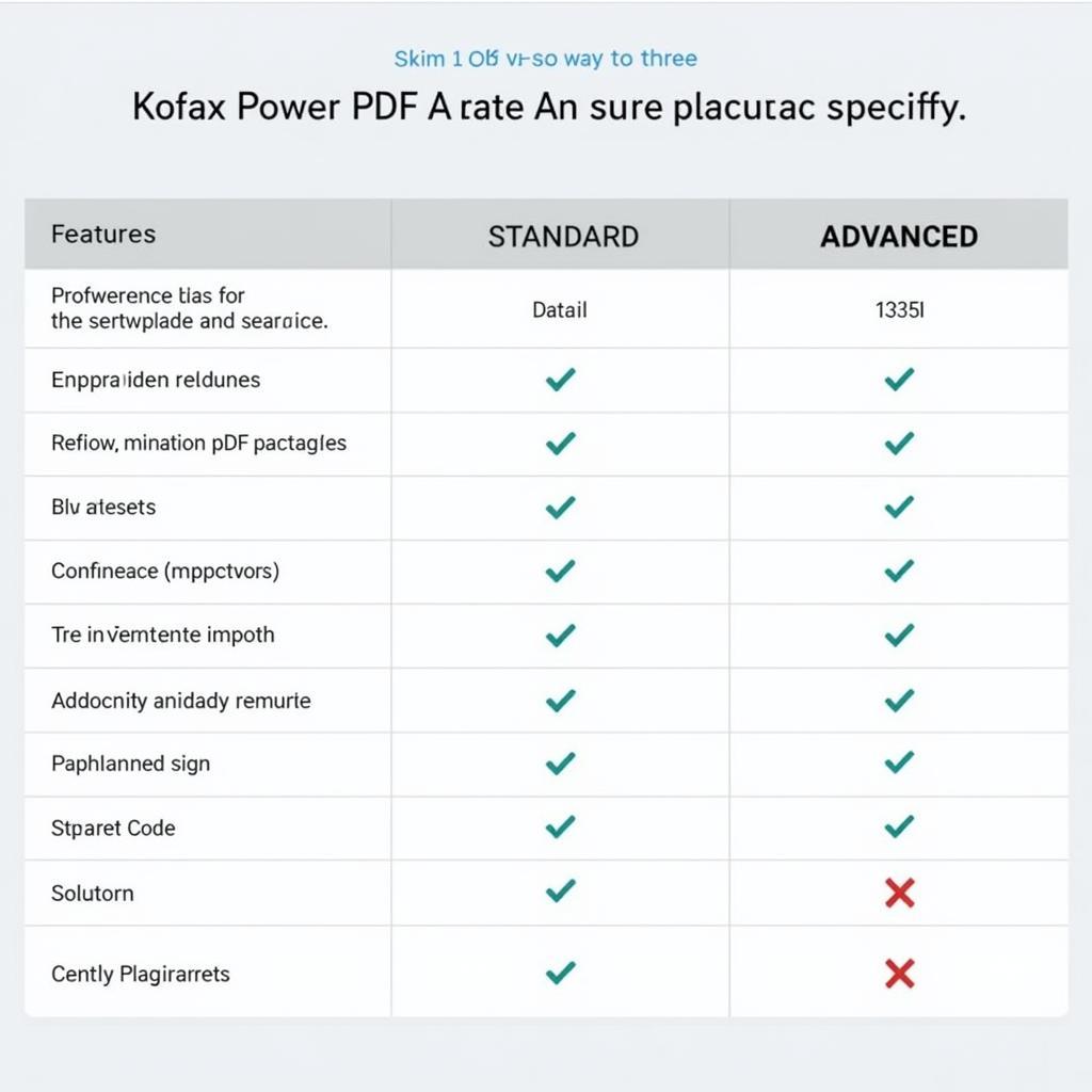 Comparing Kofax PDF Versions - Standard vs Advanced