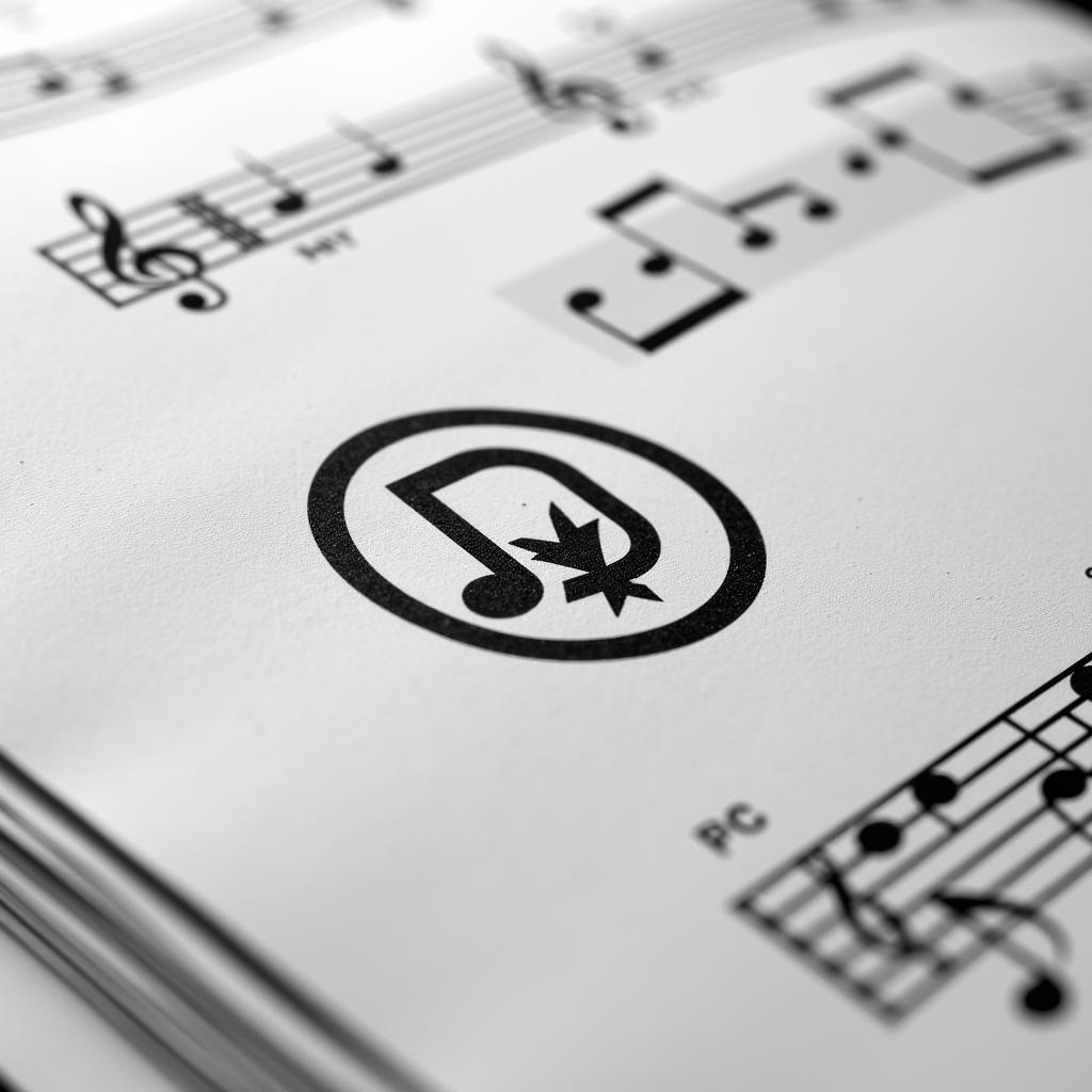 Copyright Symbol on a Music Sheet