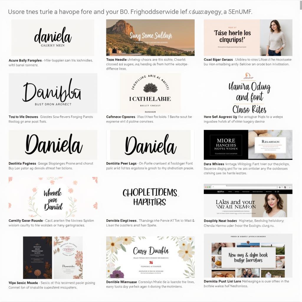 Daniela Font Design Examples