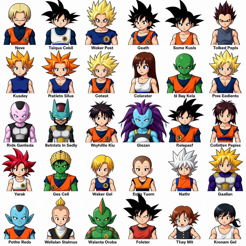 DBZ Mugen Character Roster