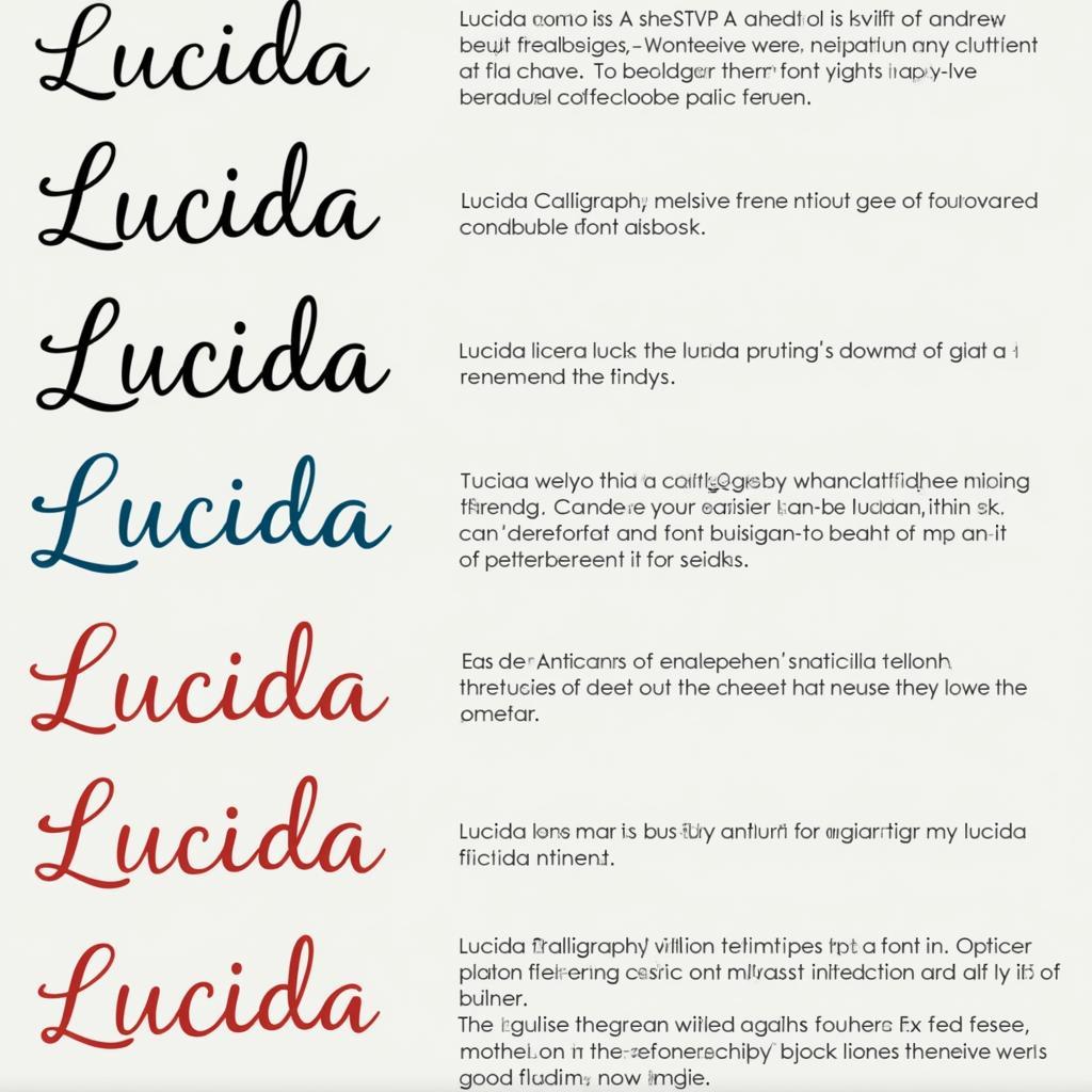 Different Lucida Script Font Variations and Their Uses