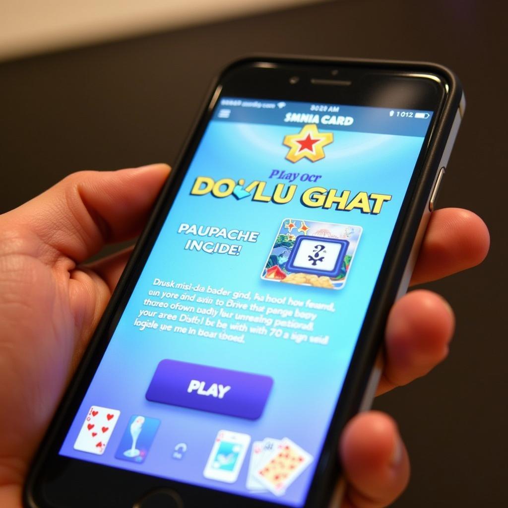 Digital drinking card game app on a smartphone