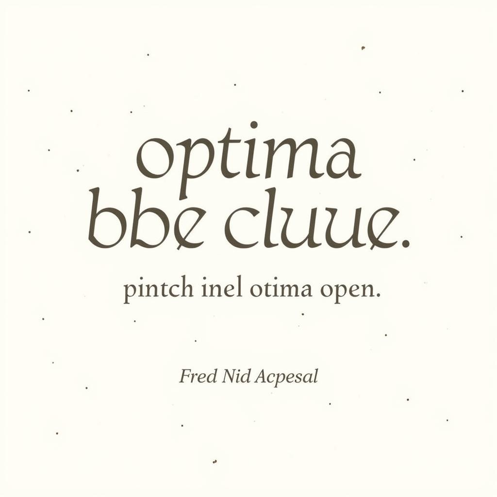 Optima Regular Font Example