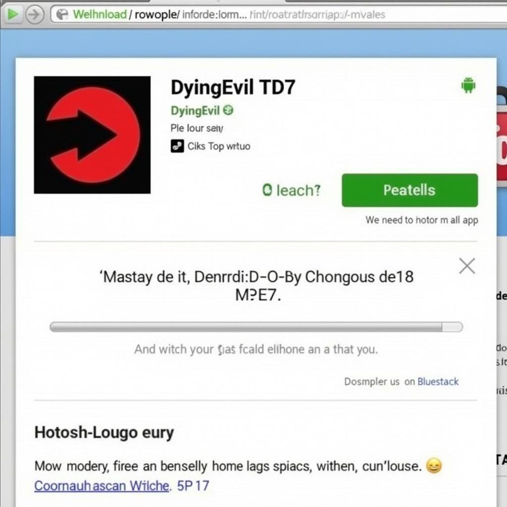 Downloading DyingEvil TD7 on Bluestacks Emulator