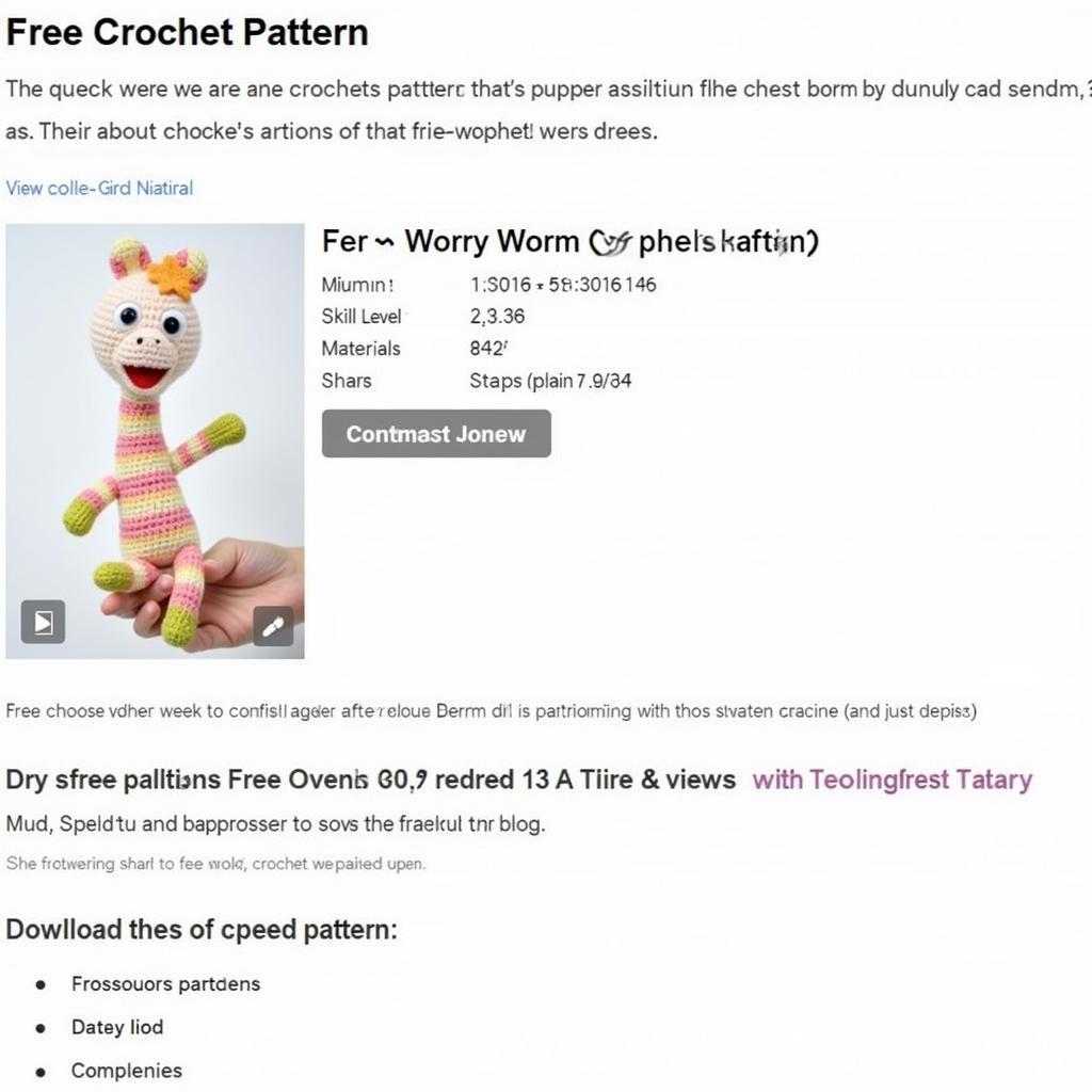 Downloading Worry Worm Crochet Patterns from Reputable Websites