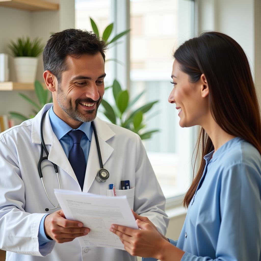 Dr. Nowzaradan in consultation with a patient