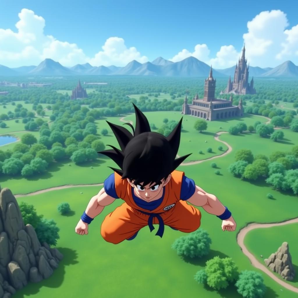 Dragon Ball Z Kakarot Gameplay: Goku Flying