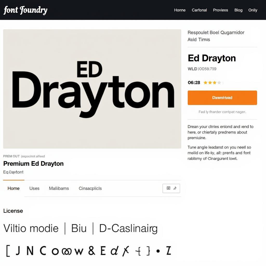 Ed Drayton Font Premium Options