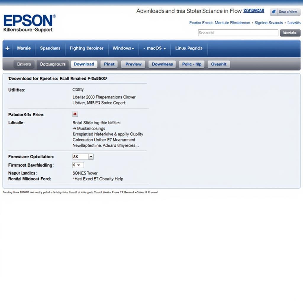 Epson ES-580W Driver Download Page