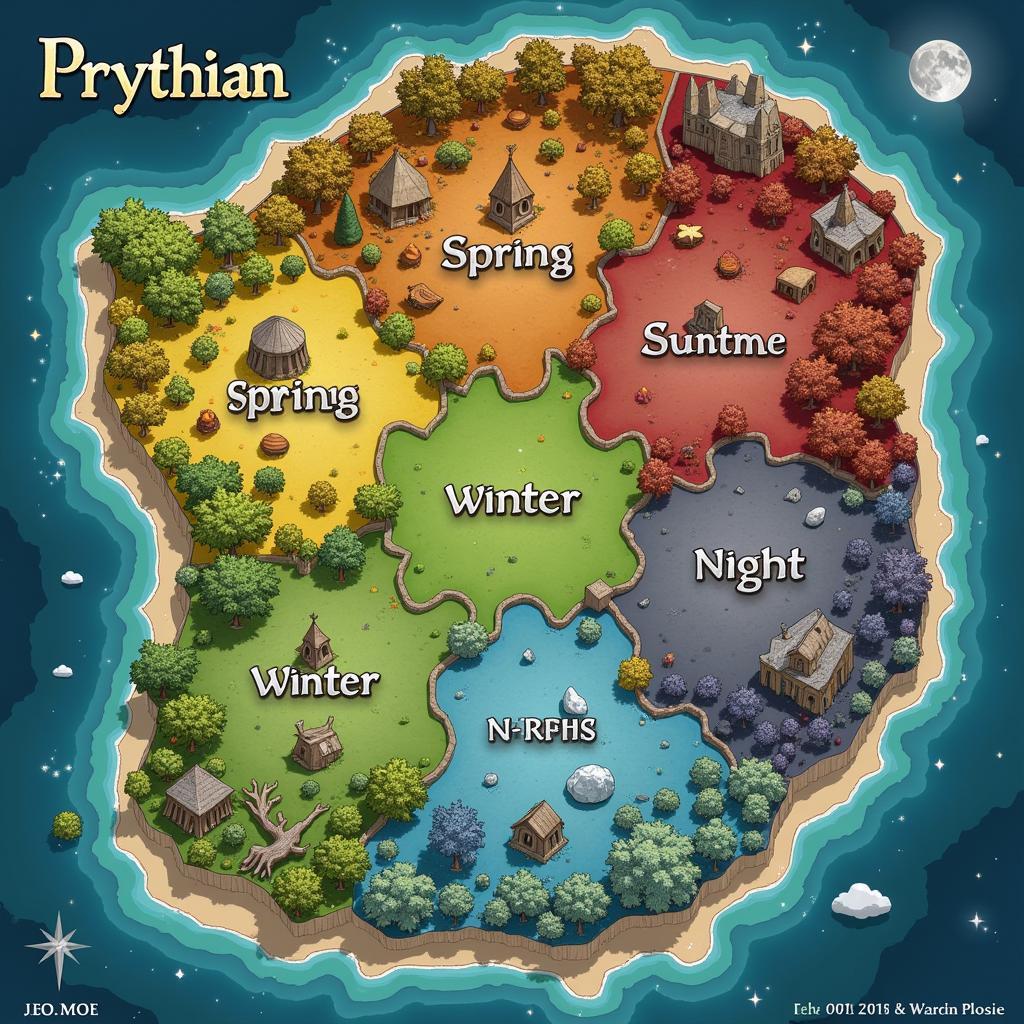 Map of the Fae Courts of Prythian