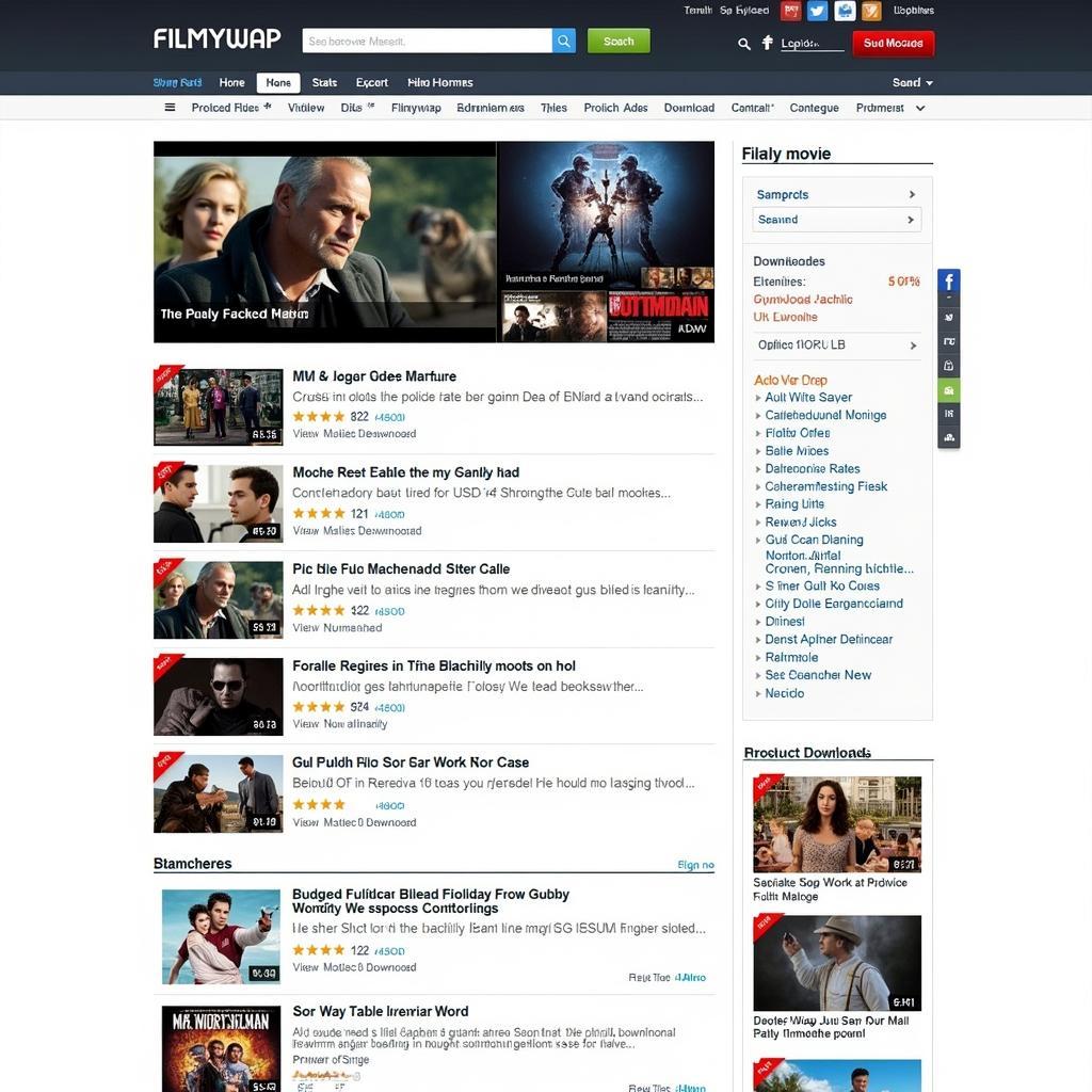 Screenshot of Filmywap Website