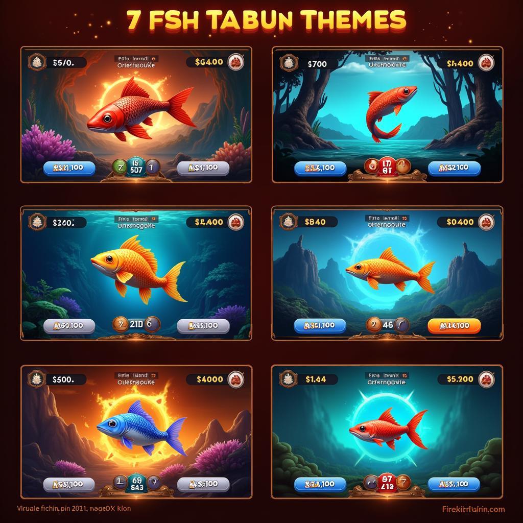 Fire Kirin Fish Table Selection Screen