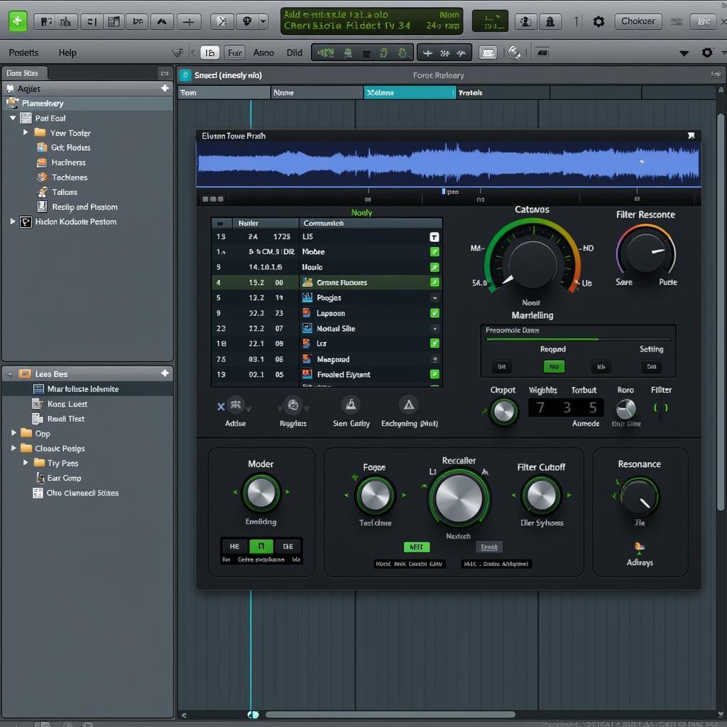 Customizing Free FL Studio Presets: A user interface showcasing the parameters of a synth preset being adjusted.