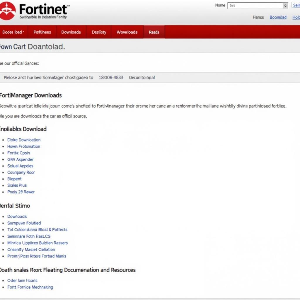 Accessing the FortiManager Download on Fortinet Support Site