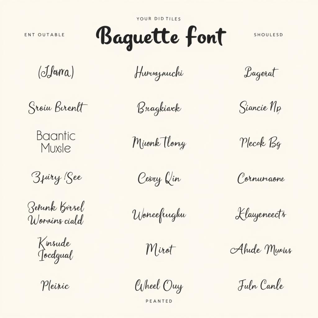 Free Baguette Font Examples