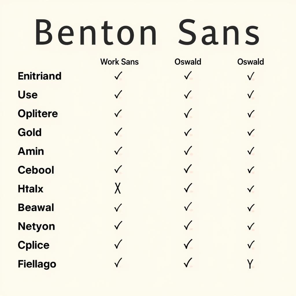 Free Benton Sans Alternatives